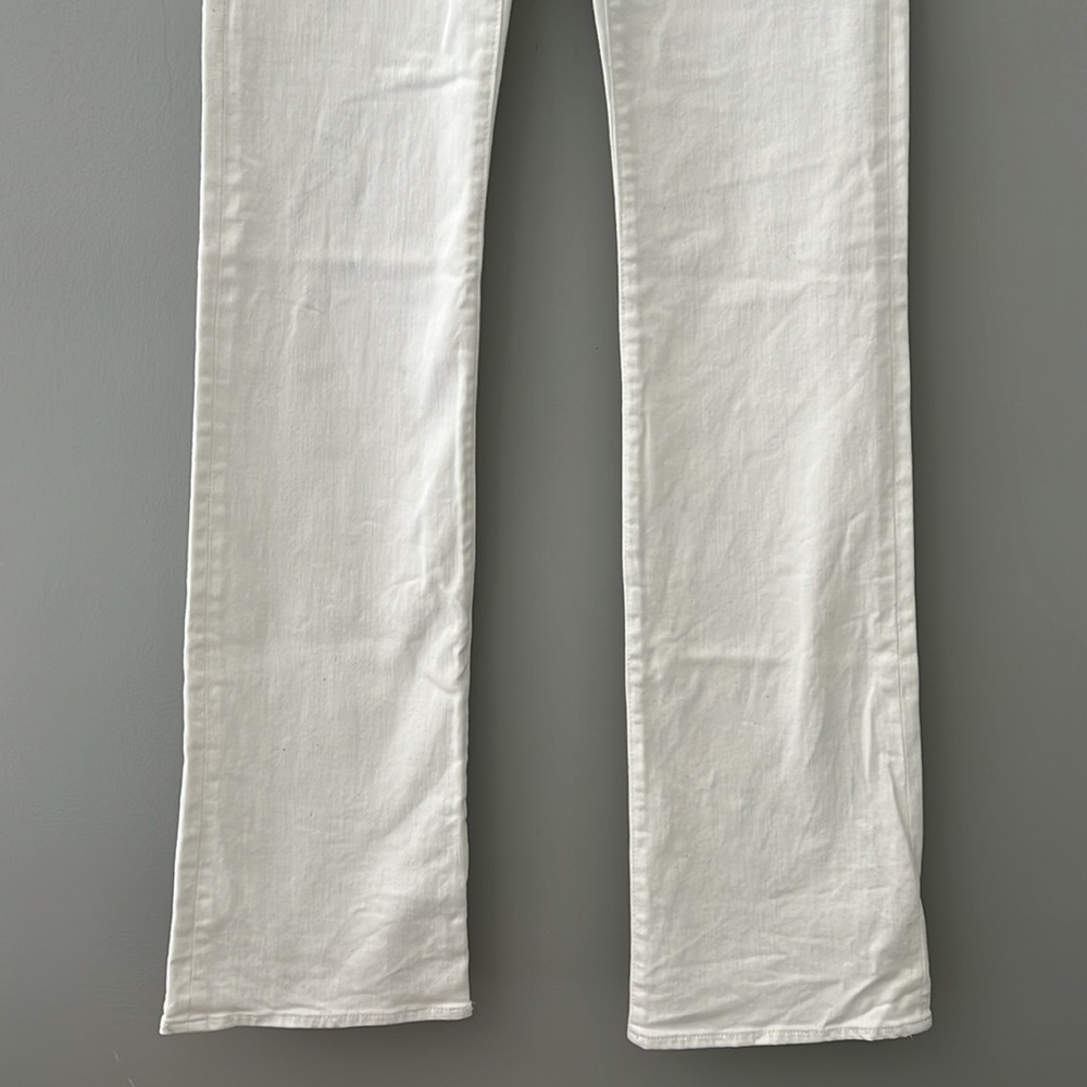 Helmut Lang Straight Boot Cut Mid Rise Jean White 24 - Picture 10 of 14